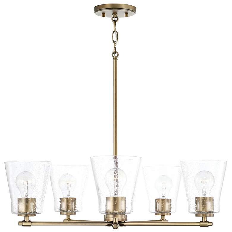 Image 1 HomePlace Lighting Baker 5 Light Chandelier Aged Brass