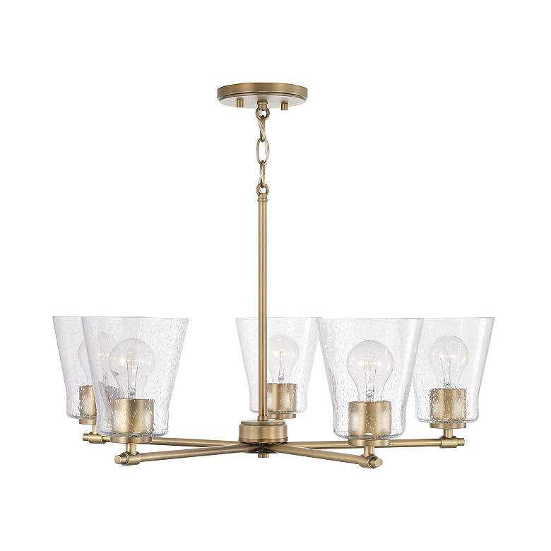 Image 4 HomePlace Lighting Baker 5 Light Chandelier Aged Brass more views
