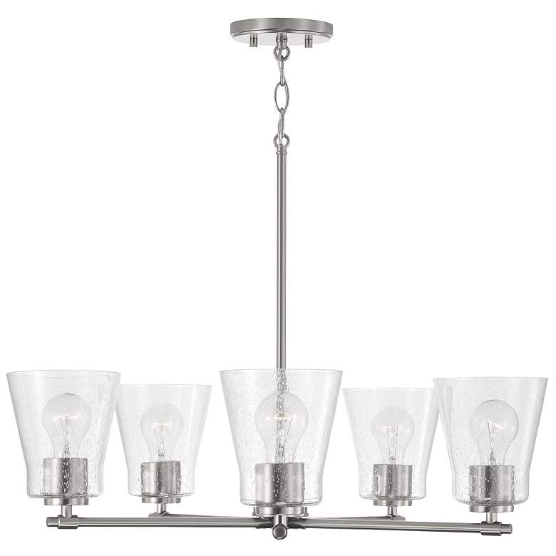 Image 1 HomePlace Lighting Baker 5 Light Chandelier Brushed Nickel