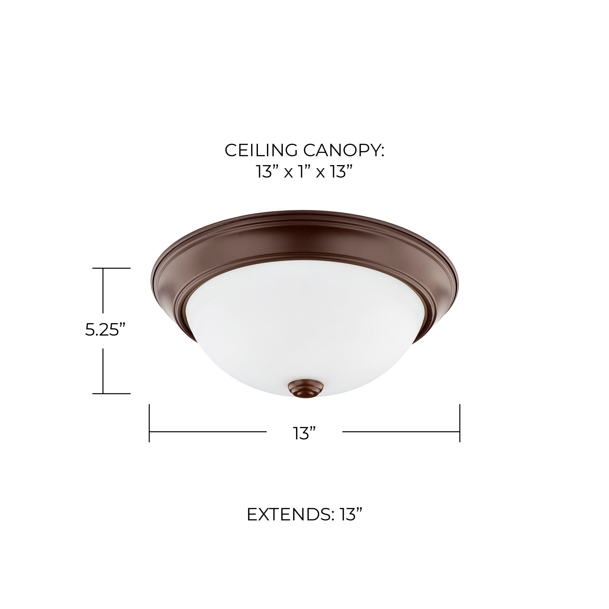 Image 2 HomePlace Lighting Bates 2 Light Flush Mount Bronze more views