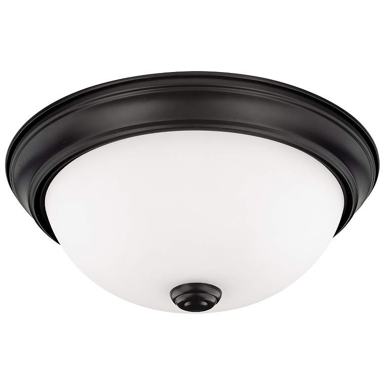 Image 1 HomePlace Lighting Bates 2 Light Flush Mount Matte Black