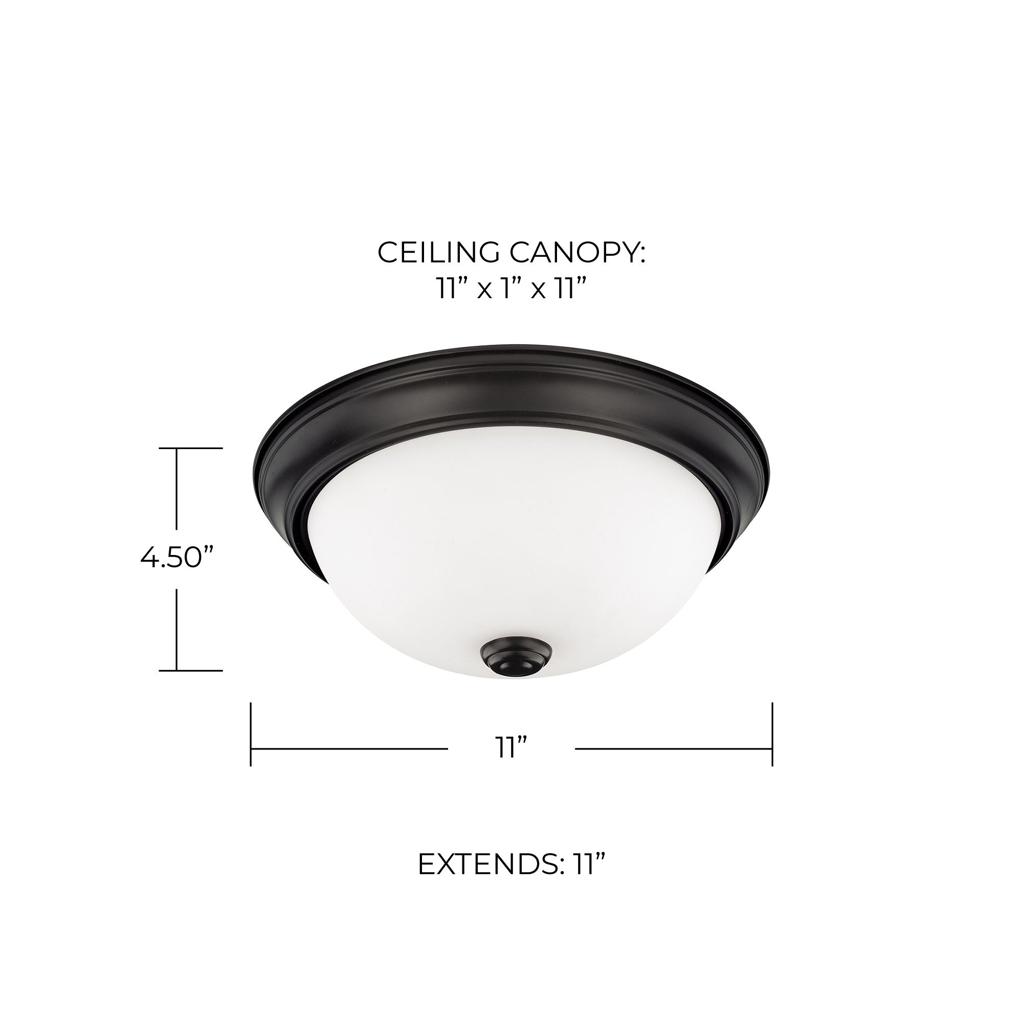Image 2 HomePlace Lighting Bates 2 Light Flush Mount Matte Black more views