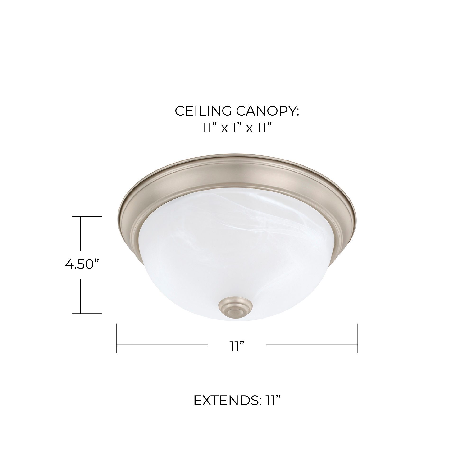 Image 2 HomePlace Lighting Bates 2 Light Flush Mount Matte Nickel more views