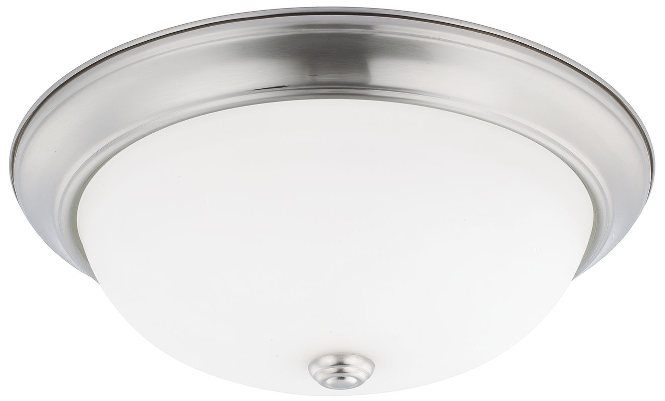 HomePlace Lighting Bates 3 Light Flush 14.75" Brushed Nickel