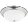 HomePlace Lighting Bates 3 Light Flush Mount Brushed Nickel