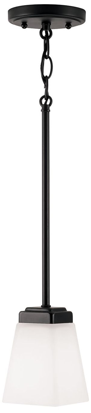 Image 2 HomePlace Lighting Baxley 1 Light Pendant 5" Matte Black