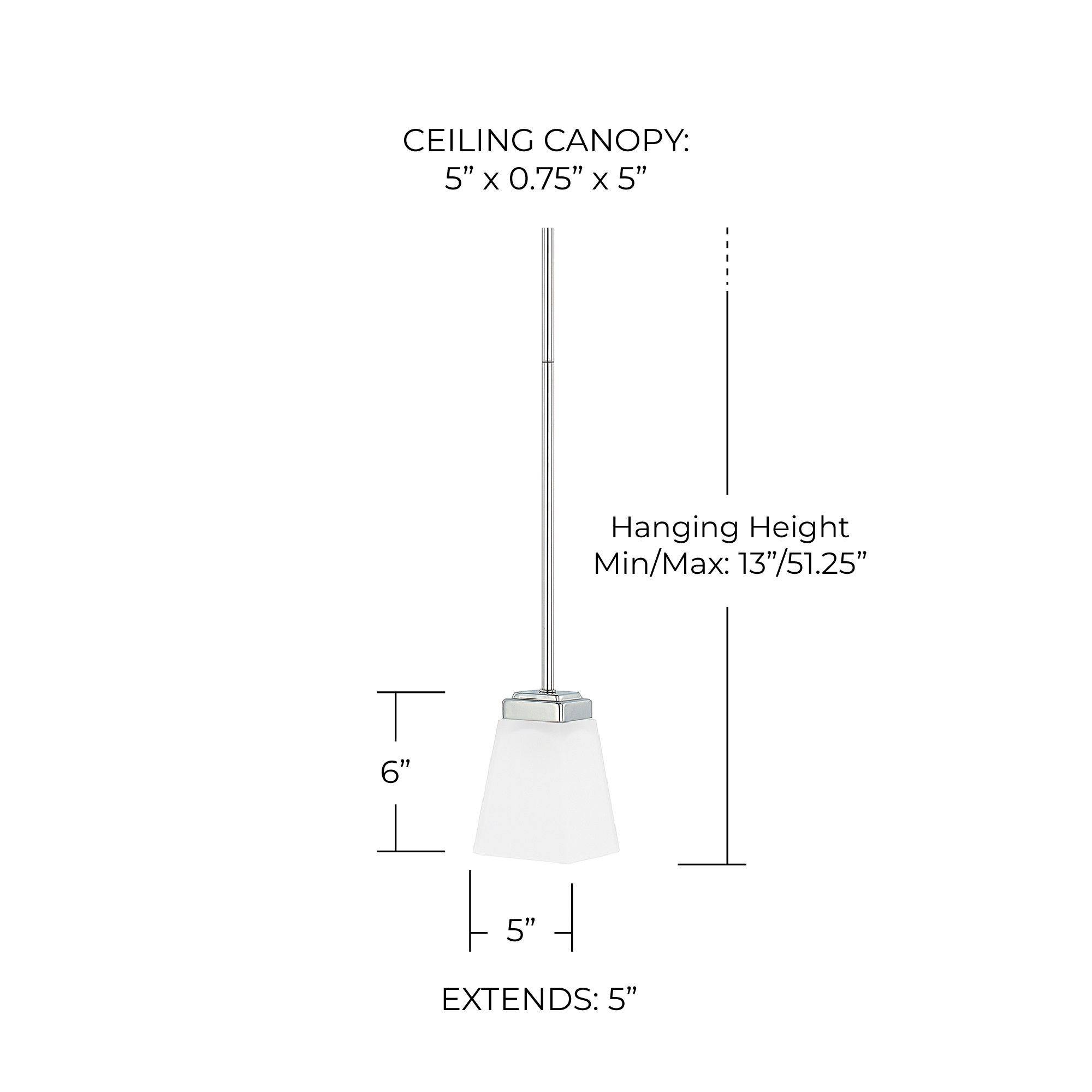 Image 2 HomePlace Lighting Baxley 1 Light Pendant 5" Polished Nickel more views
