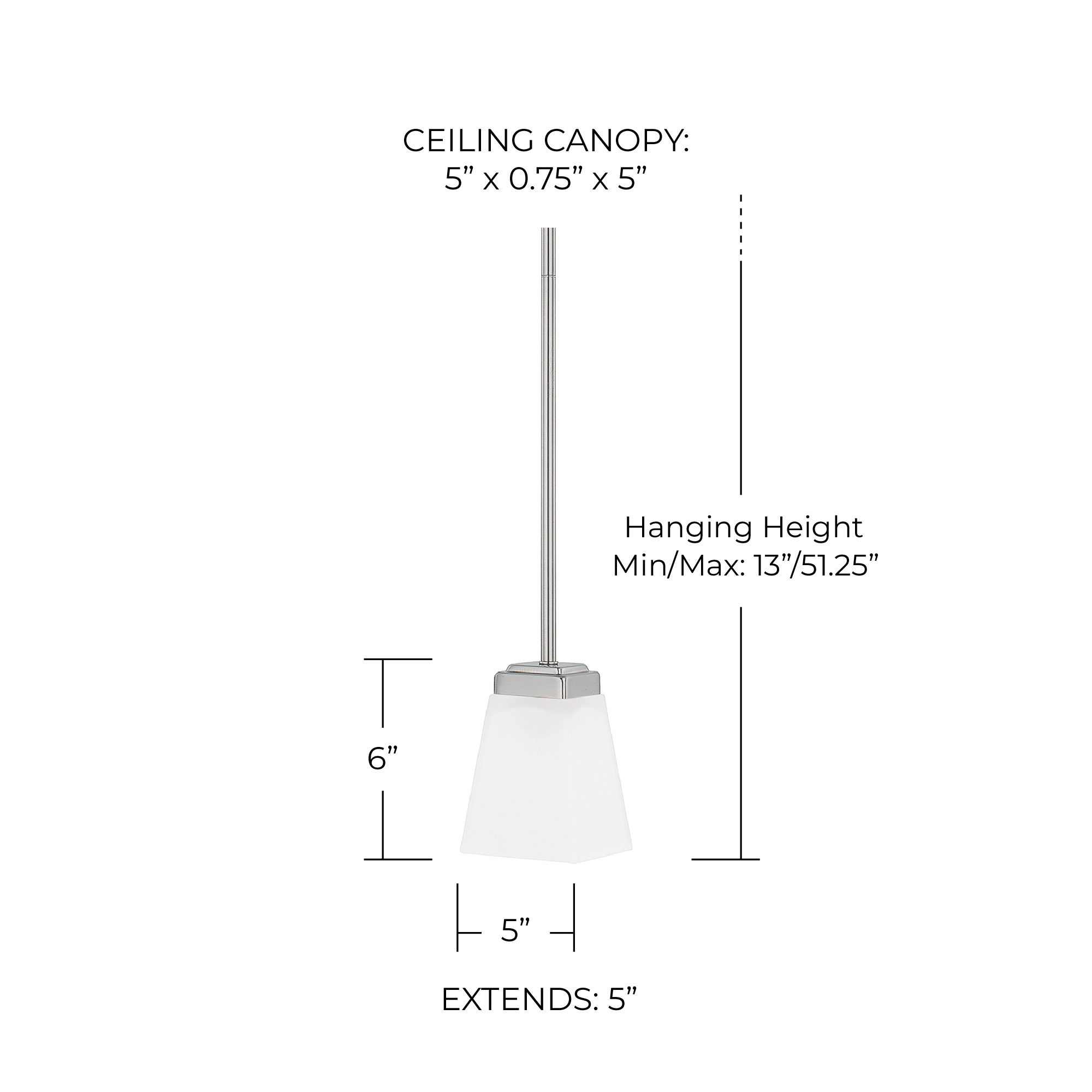 Image 2 HomePlace Lighting Baxley 1 Light Pendant Brushed Nickel more views