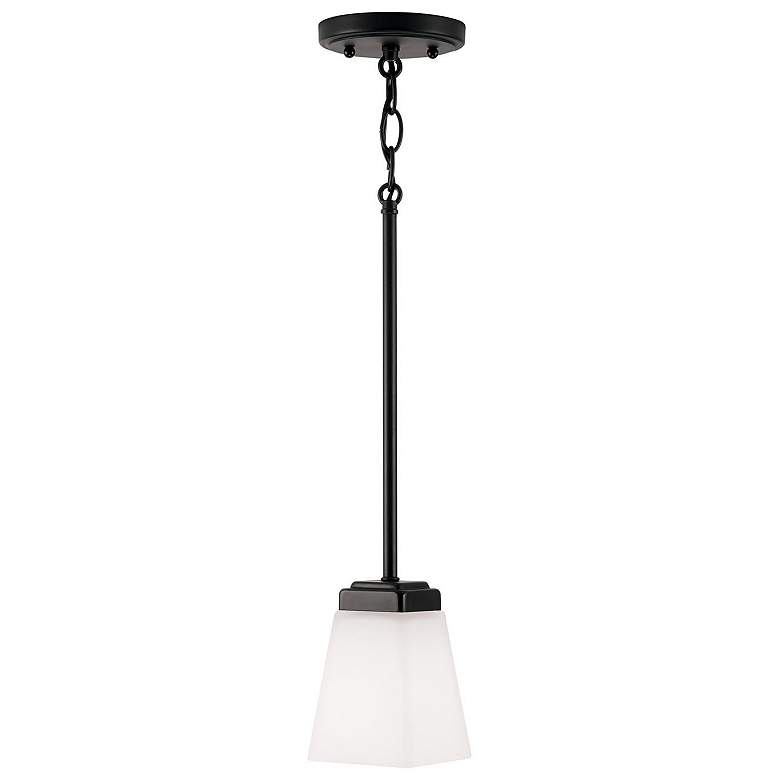 Image 1 HomePlace Lighting Baxley 1 Light Pendant Matte Black