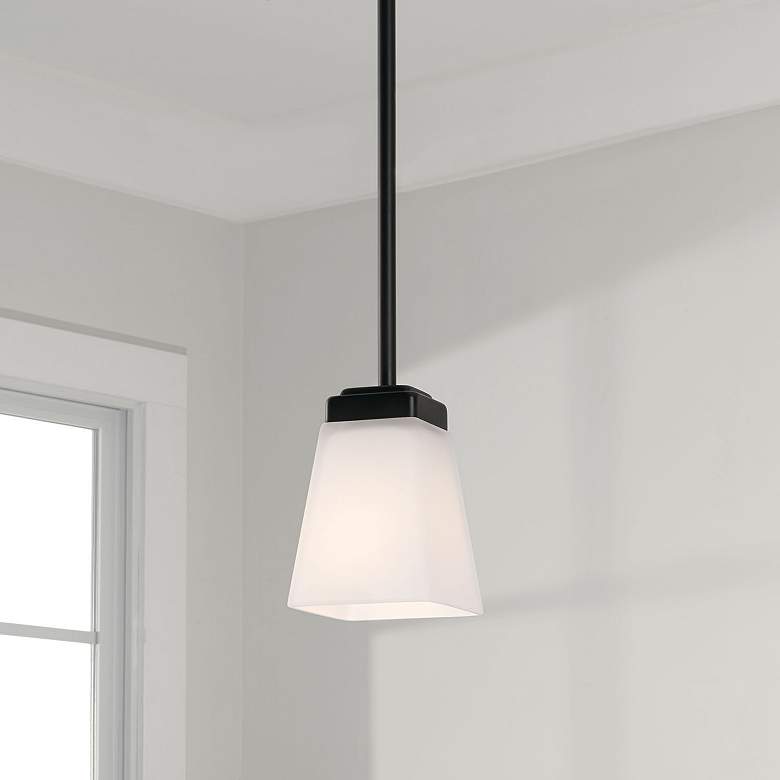 Image 1 HomePlace Lighting Baxley 1 Light Pendant Matte Black