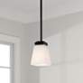 1_HomePlace Lighting Baxley 1 Light Pendant Matte Black