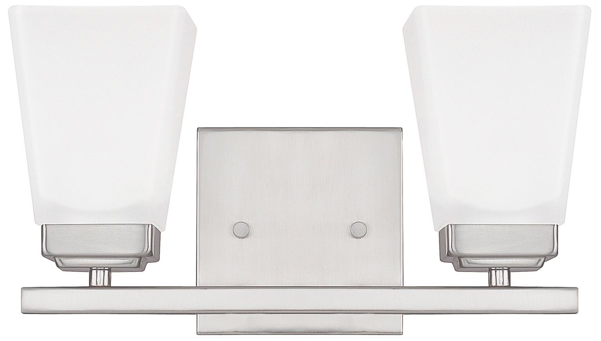 HomePlace Lighting Baxley 2 Light Vanity 13" Brushed Nickel