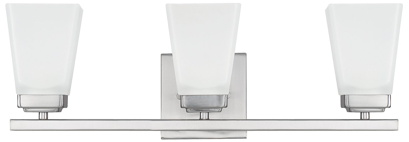 HomePlace Lighting Baxley 3 Lig Vanity 21.75" Brushed Nickel