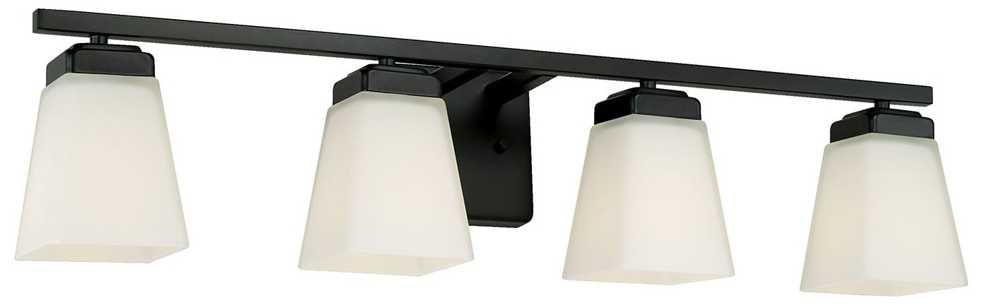 HomePlace Lighting Baxley 4 Lig Vanity 30.5" Matte Black