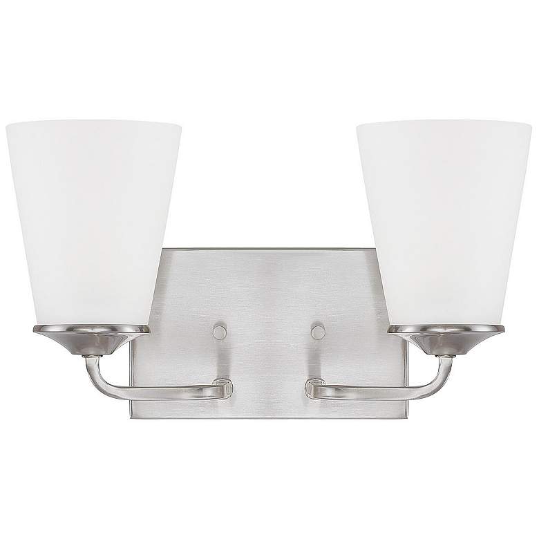 Image 1 HomePlace Lighting Braylon 2 Light Vanity Brushed Nickel