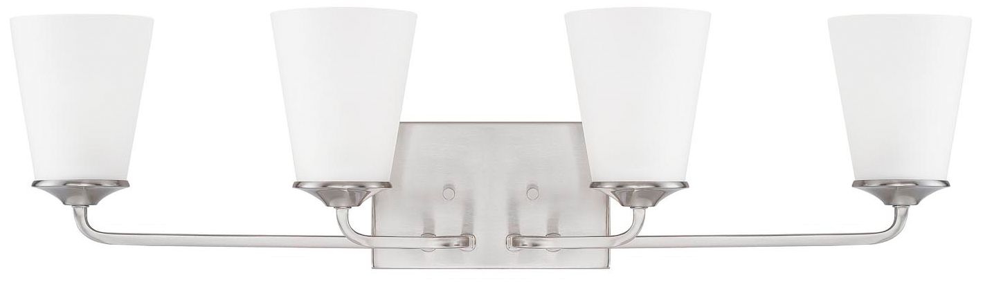 HomePlace Lighting Braylon 4 Lig Vanity 31" Brushed Nickel