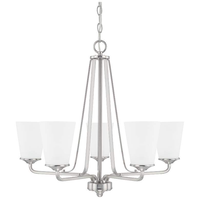 Image 1 HomePlace Lighting Braylon 5 Light Chandelier Brushed Nickel