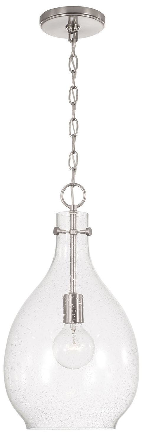 Image 2 HomePlace Lighting Brentwood 1 Lig Pendant 9.75" Brushed Nickel