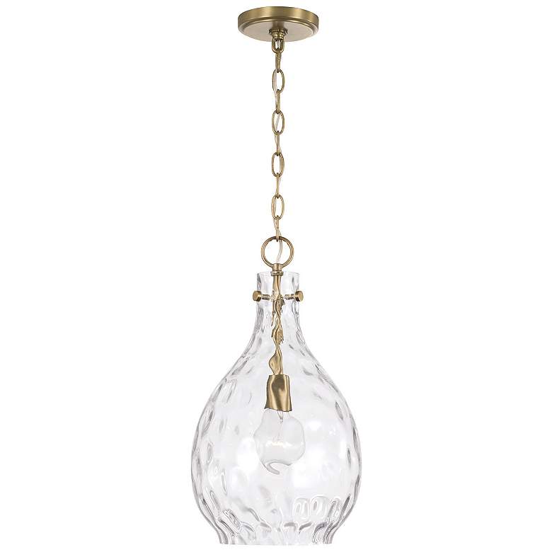 Image 1 HomePlace Lighting Brentwood 1 Light Pendant Aged Brass