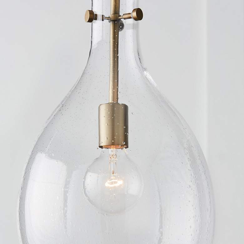 Image 3 HomePlace Lighting Brentwood 1 Light Pendant Aged Brass more views