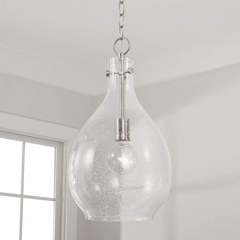 Image 1 HomePlace Lighting Brentwood 1 Light Pendant Brushed Nickel