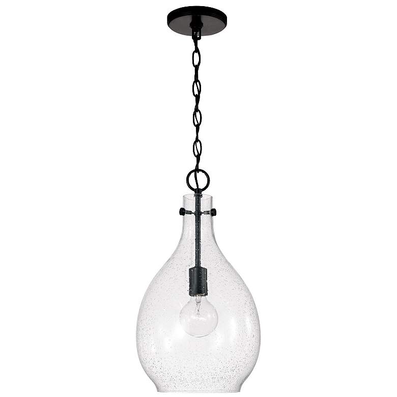 Image 1 HomePlace Lighting Brentwood 1 Light Pendant Matte Black