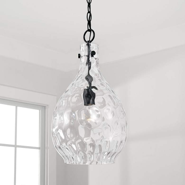 Image 1 HomePlace Lighting Brentwood 1 Light Pendant Matte Black