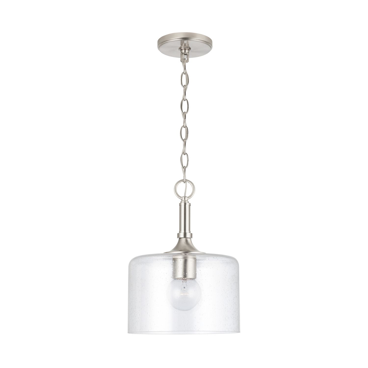 Image 4 HomePlace Lighting Carter 1 Light Pendant Brushed Nickel more views