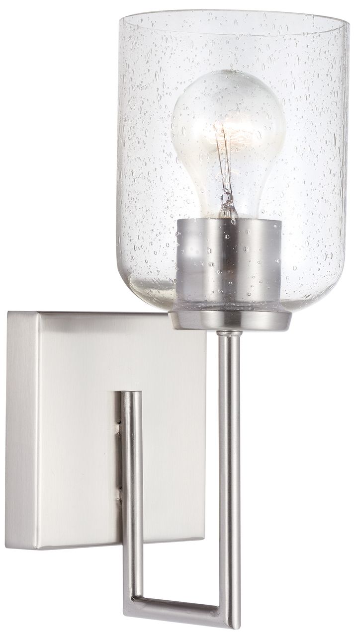 Image 2 HomePlace Lighting Carter 1 Light Sconce 5" Brushed Nickel