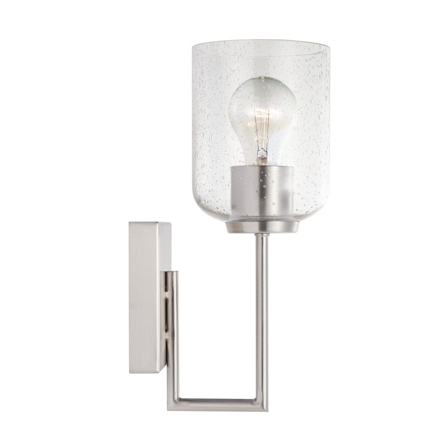 Image 4 HomePlace Lighting Carter 1 Light Sconce 5" Brushed Nickel more views