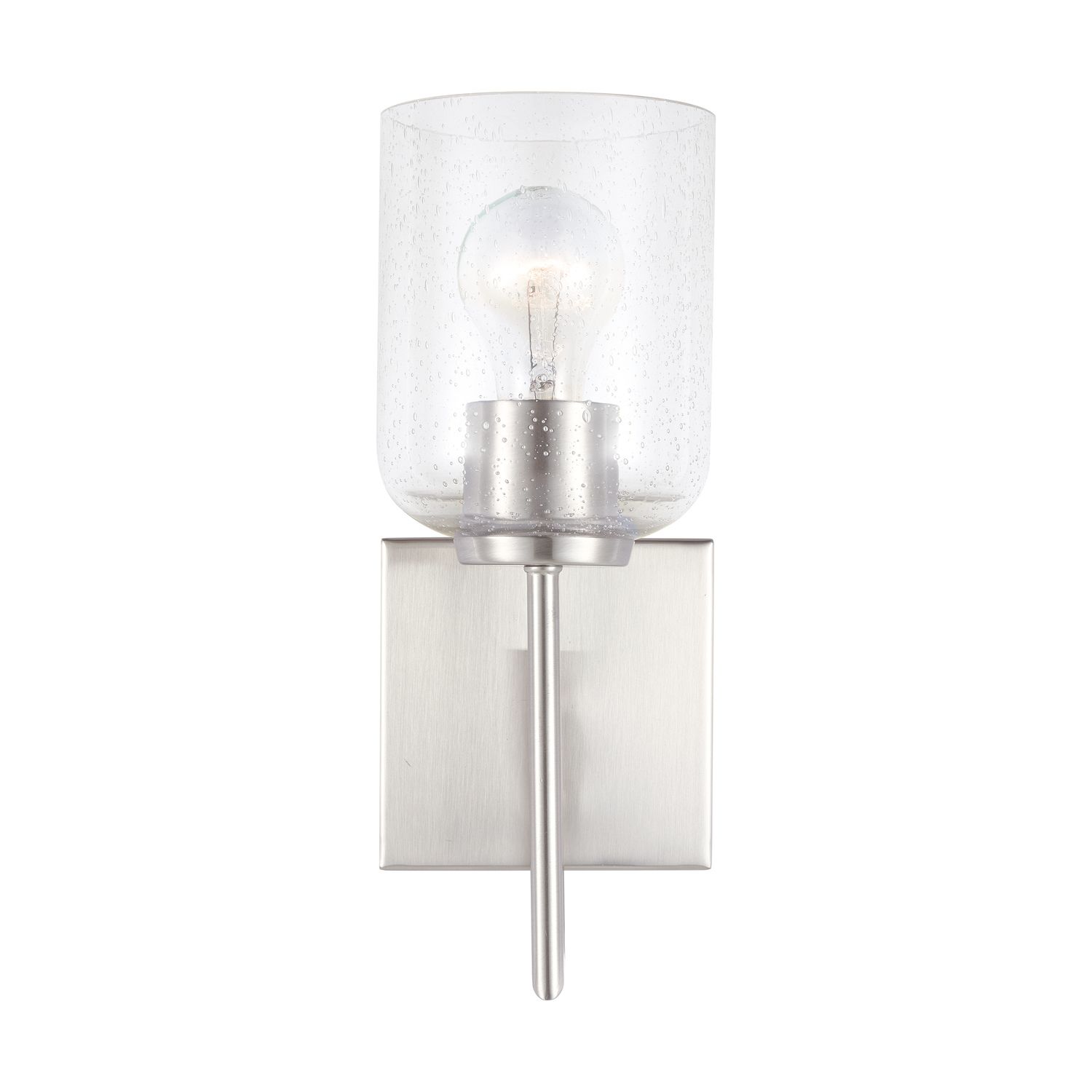 Image 5 HomePlace Lighting Carter 1 Light Sconce 5" Brushed Nickel more views