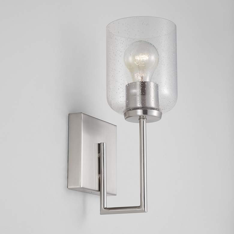 Image 1 HomePlace Lighting Carter 1 Light Sconce Brushed Nickel