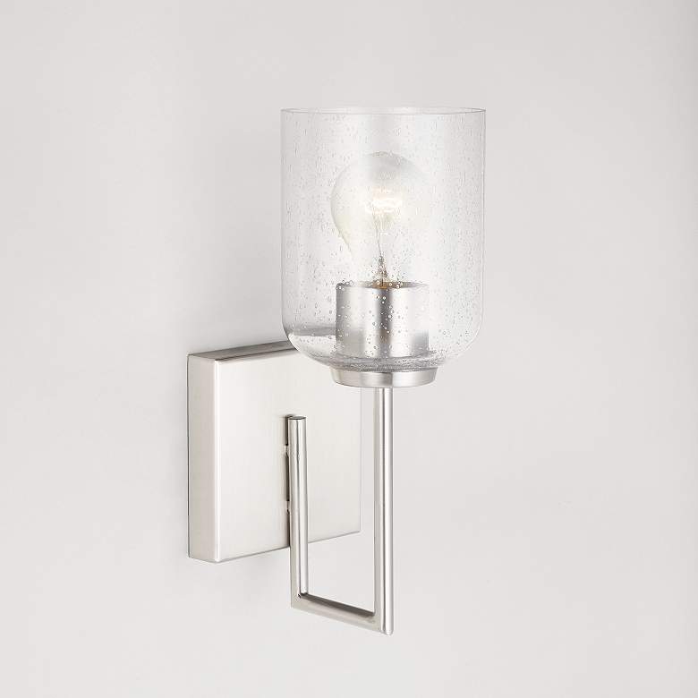 Image 4 HomePlace Lighting Carter 1 Light Sconce Brushed Nickel more views