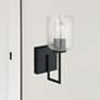 1_HomePlace Lighting Carter 1 Light Sconce Matte Black