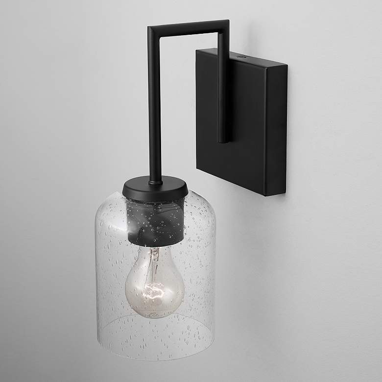 Image 3 HomePlace Lighting Carter 1 Light Sconce Matte Black more views