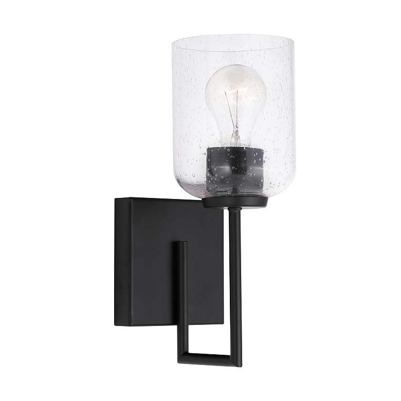 Image 4 HomePlace Lighting Carter 1 Light Sconce Matte Black more views