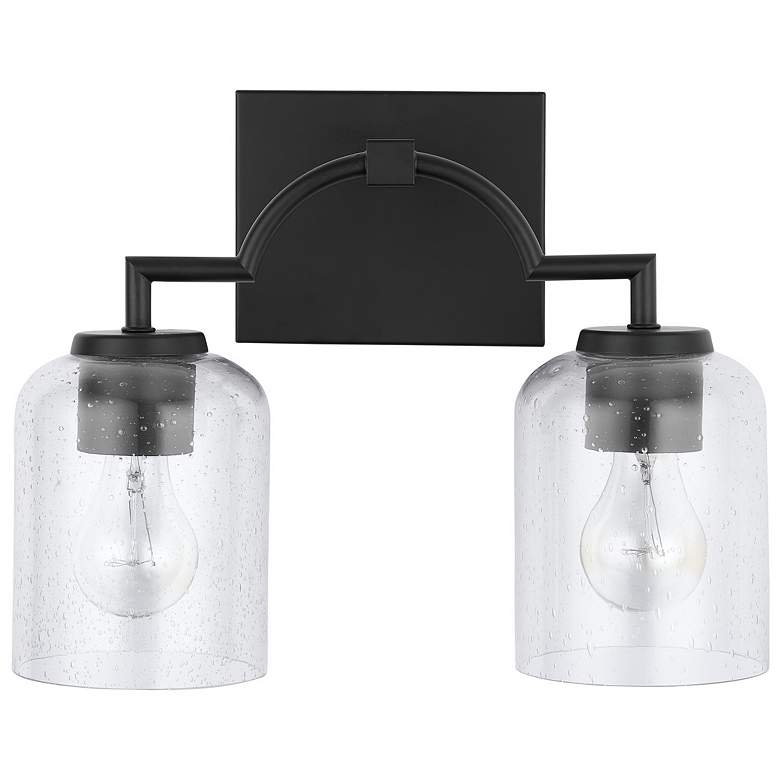 Image 1 HomePlace Lighting Carter 2 Light Vanity Matte Black