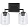 2_HomePlace Lighting Carter 2 Light Vanity Matte Black