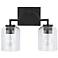 HomePlace Lighting Carter 2 Light Vanity Matte Black