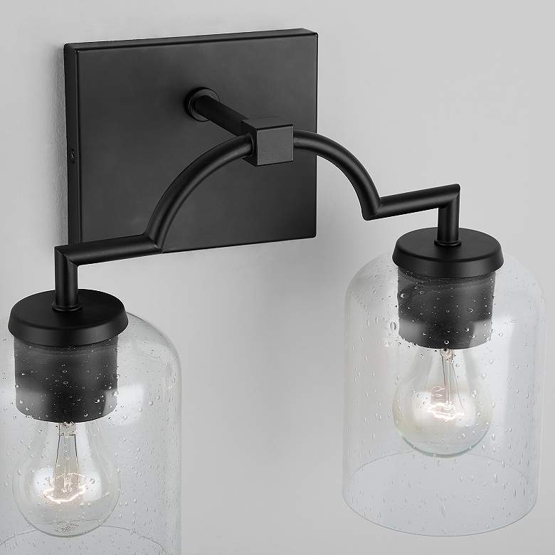Image 3 HomePlace Lighting Carter 2 Light Vanity Matte Black more views