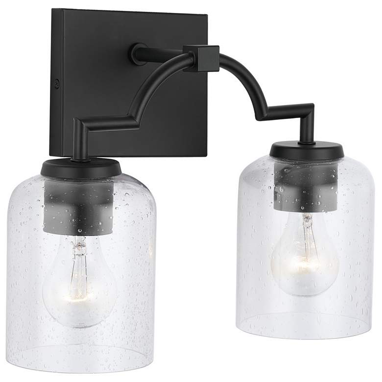 Image 4 HomePlace Lighting Carter 2 Light Vanity Matte Black more views