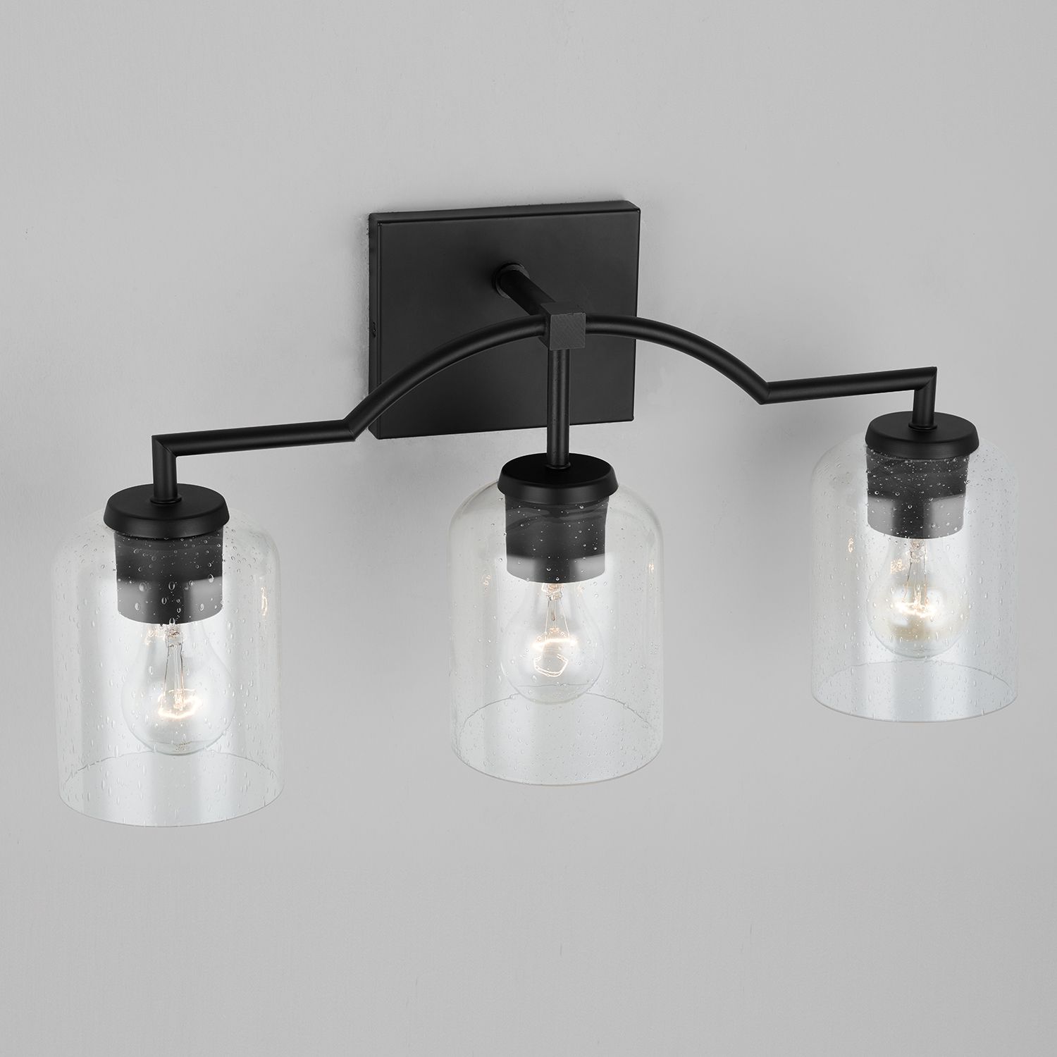 Image 3 HomePlace Lighting Carter 3 Light Vanity 22" Matte Black more views