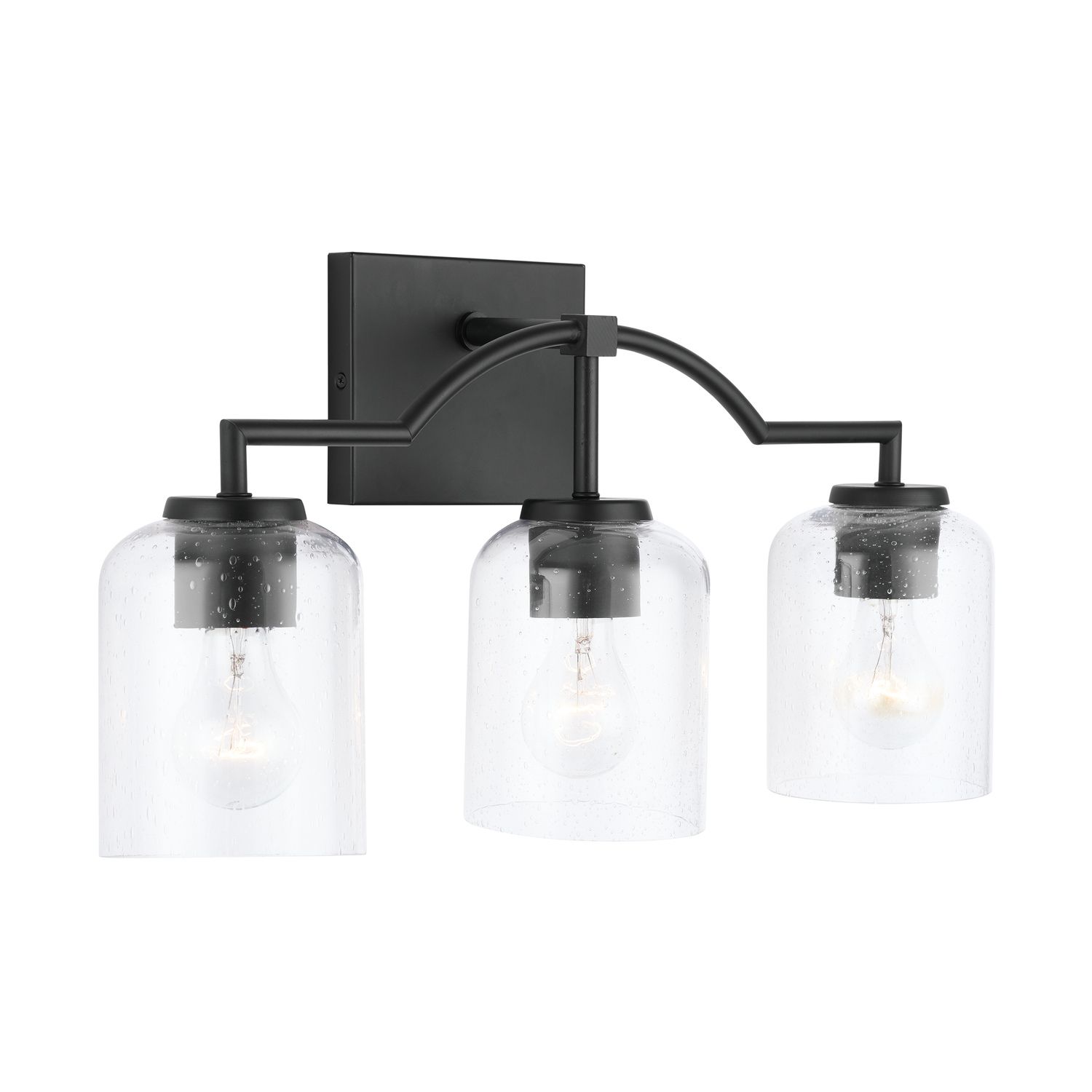 Image 4 HomePlace Lighting Carter 3 Light Vanity 22" Matte Black more views