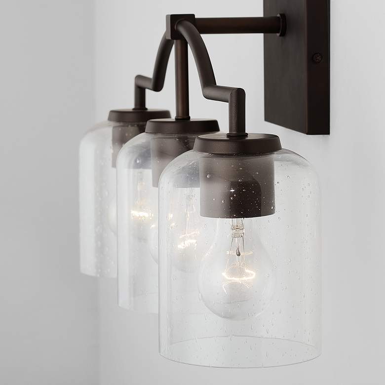 Image 3 HomePlace Lighting Carter 3 Light Vanity Bronze more views
