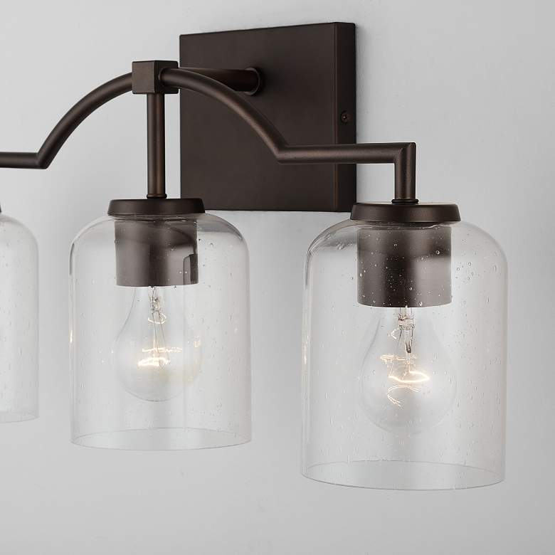 Image 4 HomePlace Lighting Carter 3 Light Vanity Bronze more views