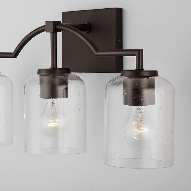 Image 6 HomePlace Lighting Carter 3 Light Vanity Bronze more views