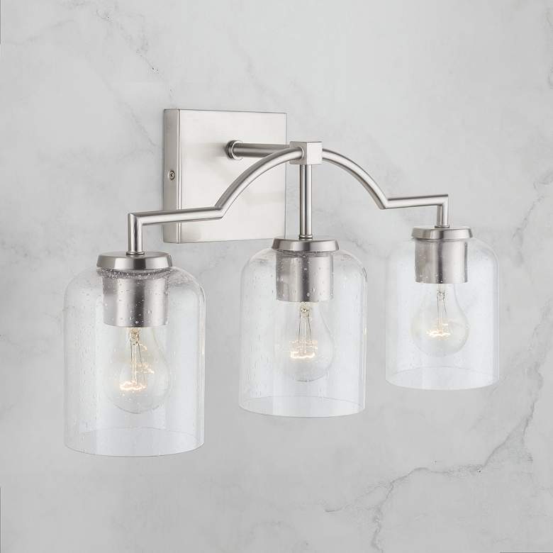 Image 3 HomePlace Lighting Carter 3 Light Vanity Brushed Nickel more views