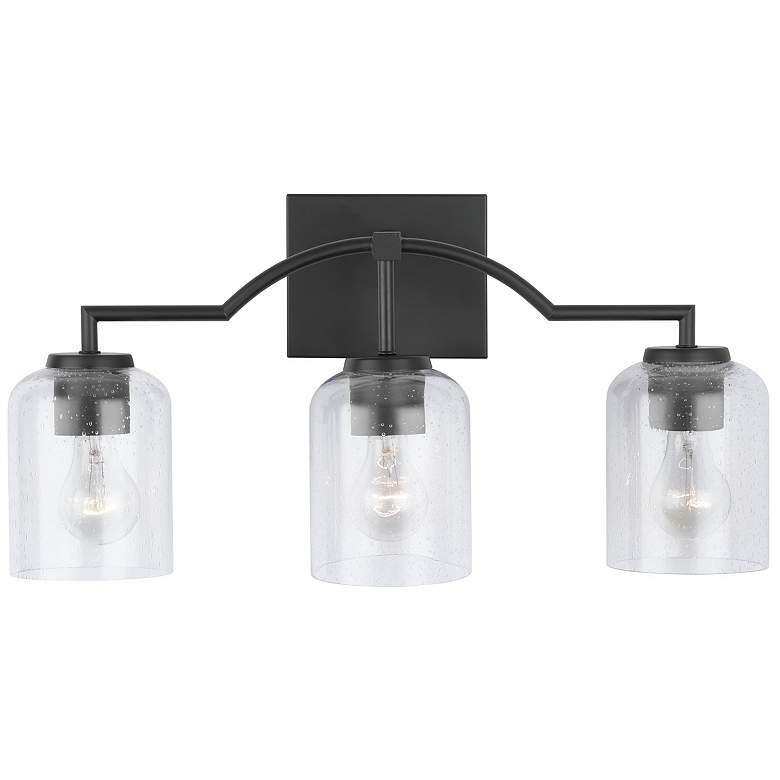 Image 2 HomePlace Lighting Carter 3 Light Vanity Matte Black