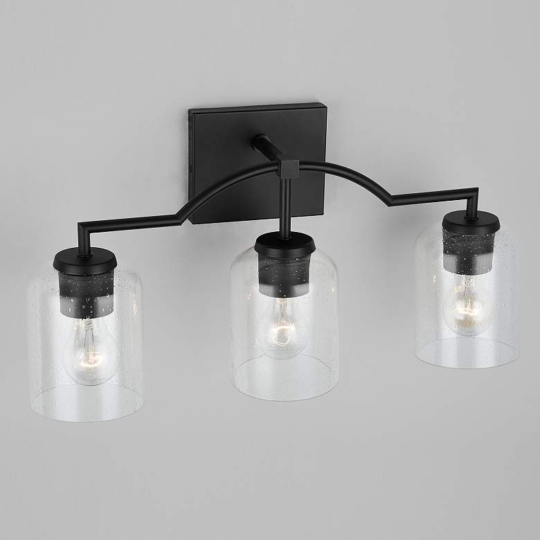 Image 3 HomePlace Lighting Carter 3 Light Vanity Matte Black more views