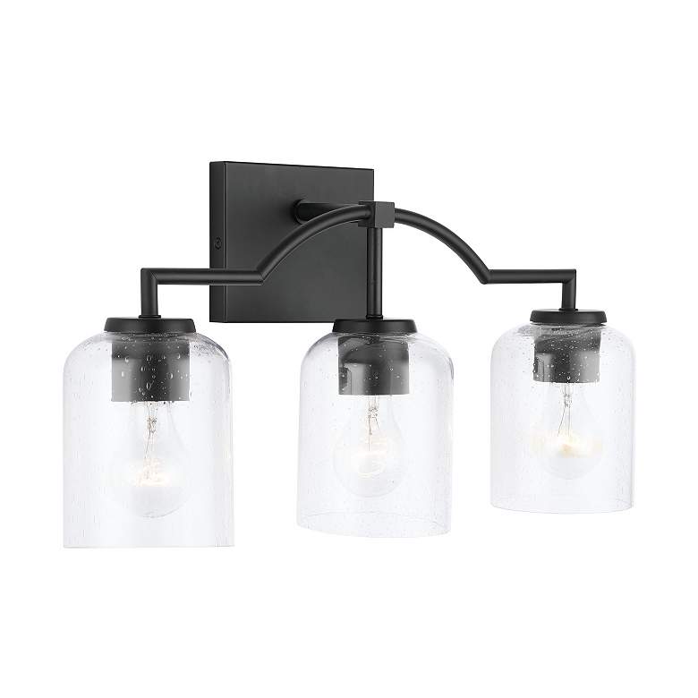 Image 4 HomePlace Lighting Carter 3 Light Vanity Matte Black more views